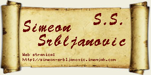 Simeon Srbljanović vizit kartica